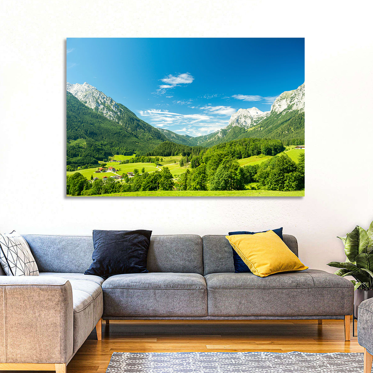 Bavarian Alpine Valley Wall Art