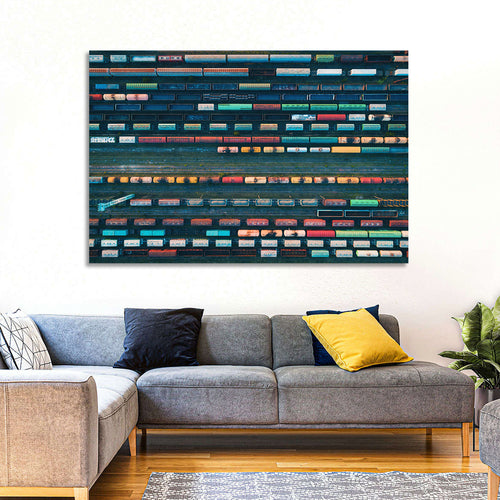 Aerial Freight Train Lines Wall Art
