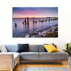 Bayou Lafourche Dock Sunrise Wall Art