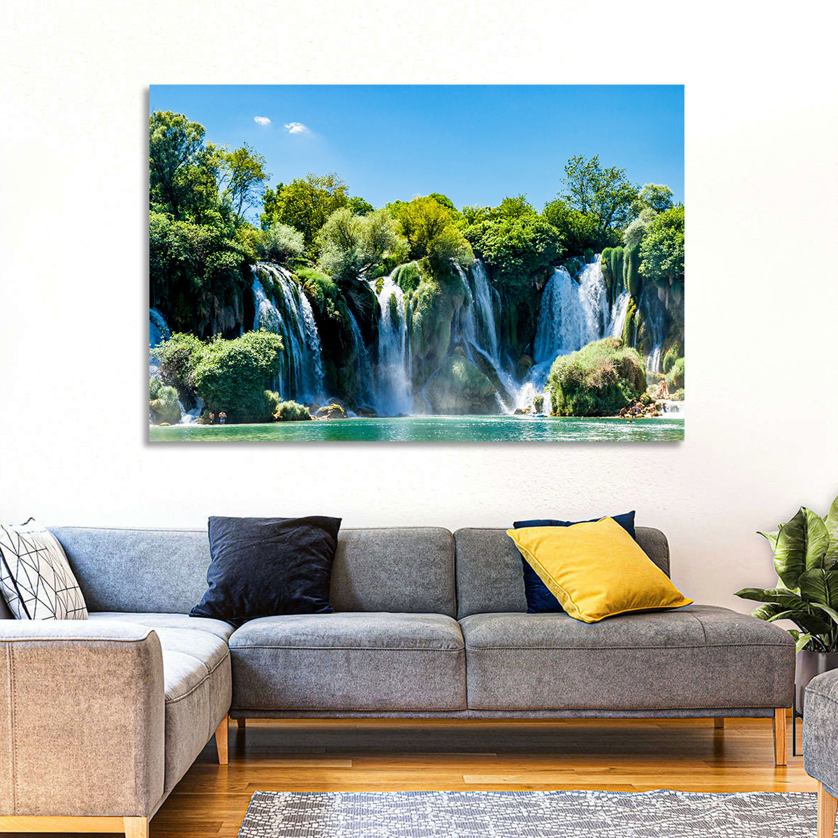 Kravice Waterfall, Ljubuški Wall Art in a room, landscape