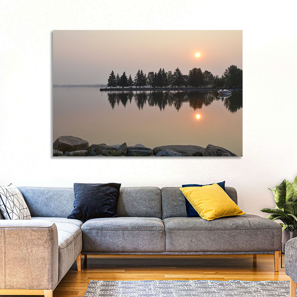 Sylvan Lake Sunset Reflection Wall Art
