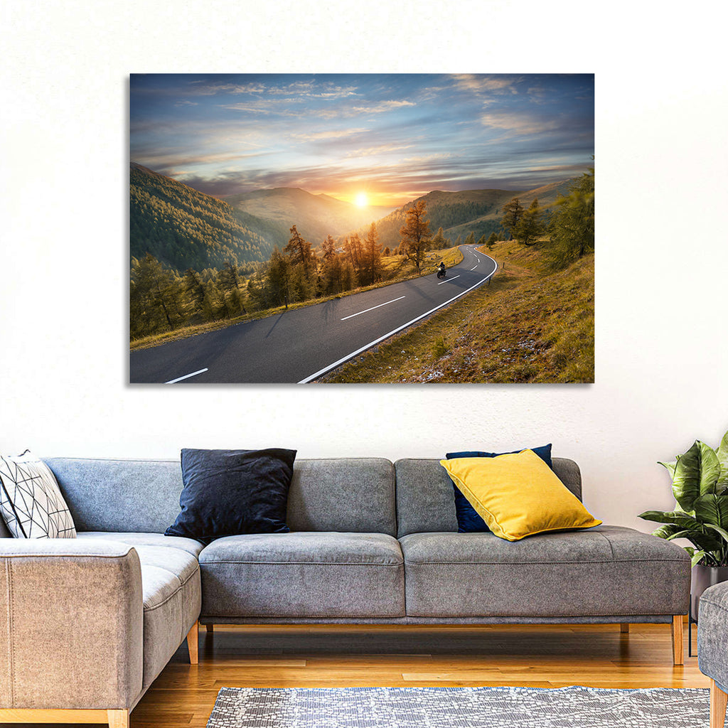 Alpine Highway at Golden Hour Wall Art