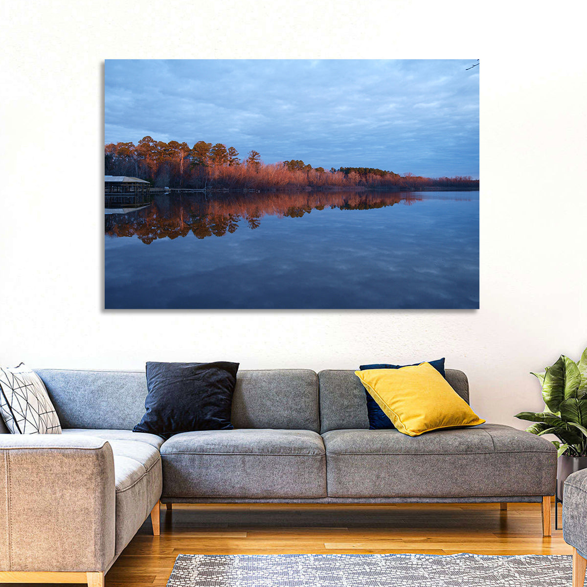 Cloudy Lake Livingston Wall Art