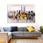 Abstract Skyline with Water Reflection Wall Art