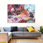 Impasto Color Swirl Abstract Wall Art