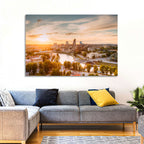 Vilnius Skyline at Golden Hour Wall Art