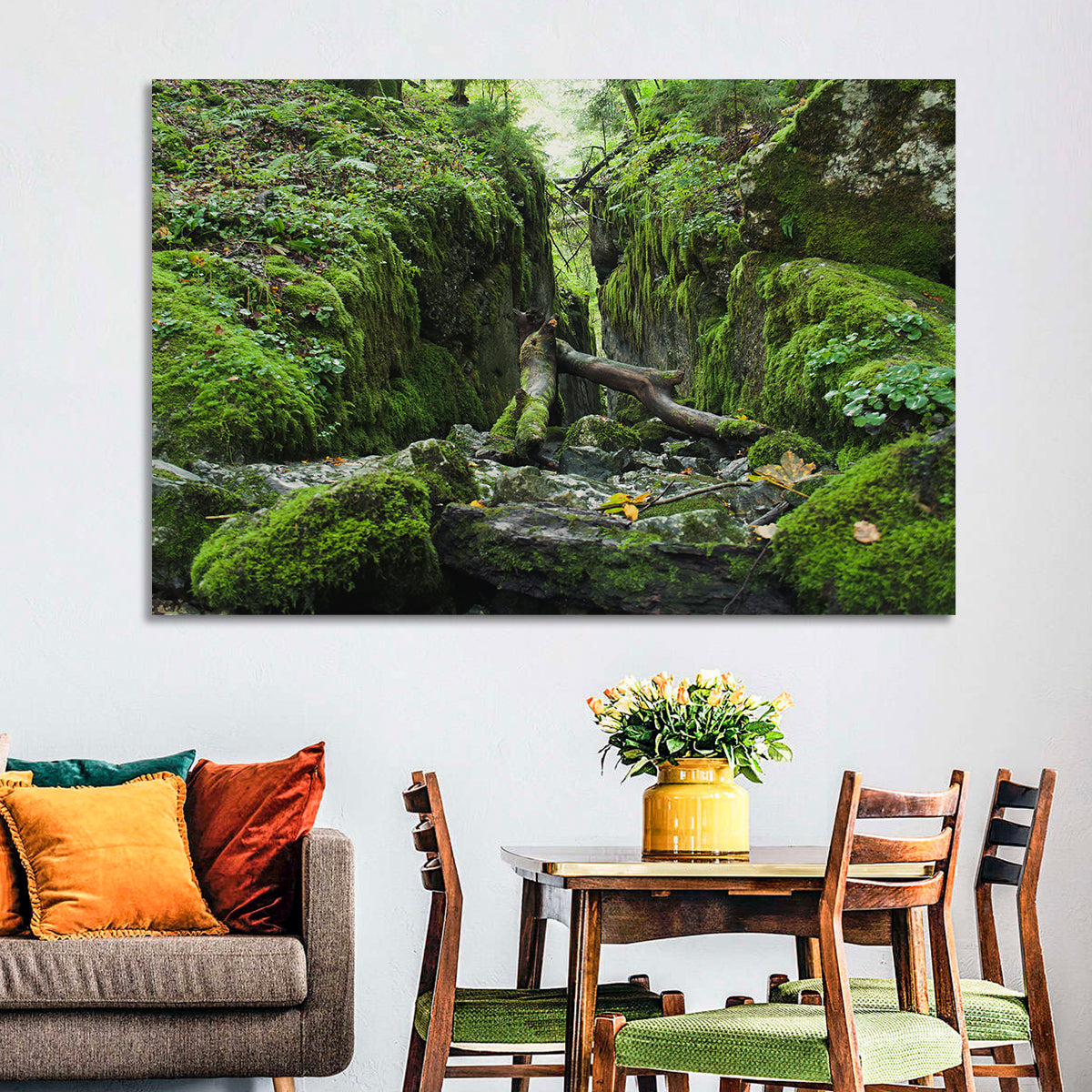 Kammersee Mossy Cleft Wall Art in a room, landscape