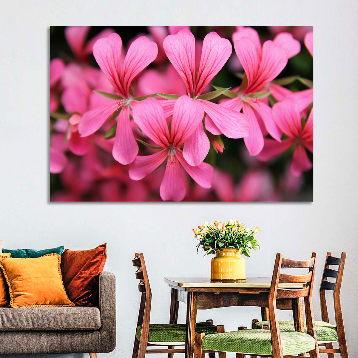 Pink Geranium Close Up Wall Art