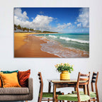 Palm Lined Tropical Coast Wall Art