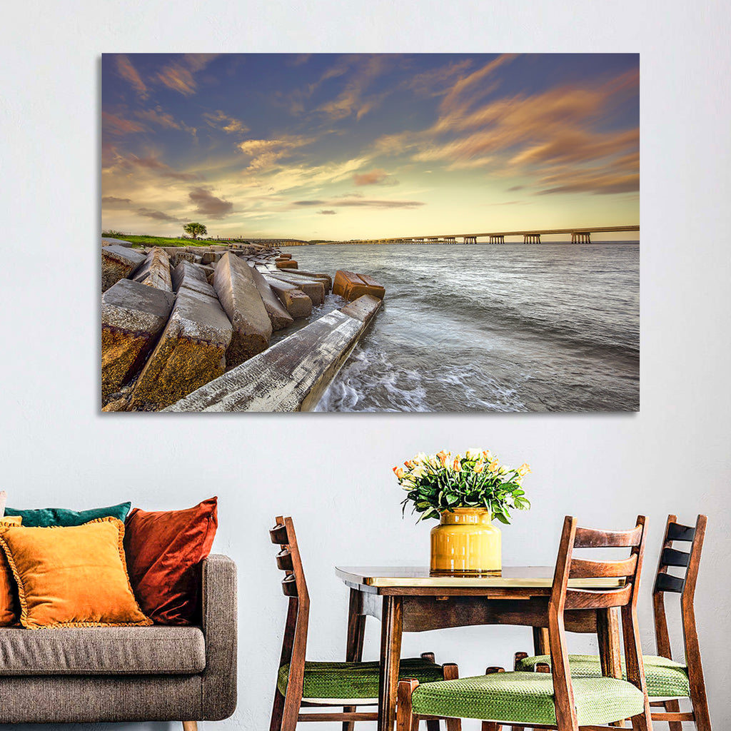 Nassau County Causeway at Sunset Wall Art