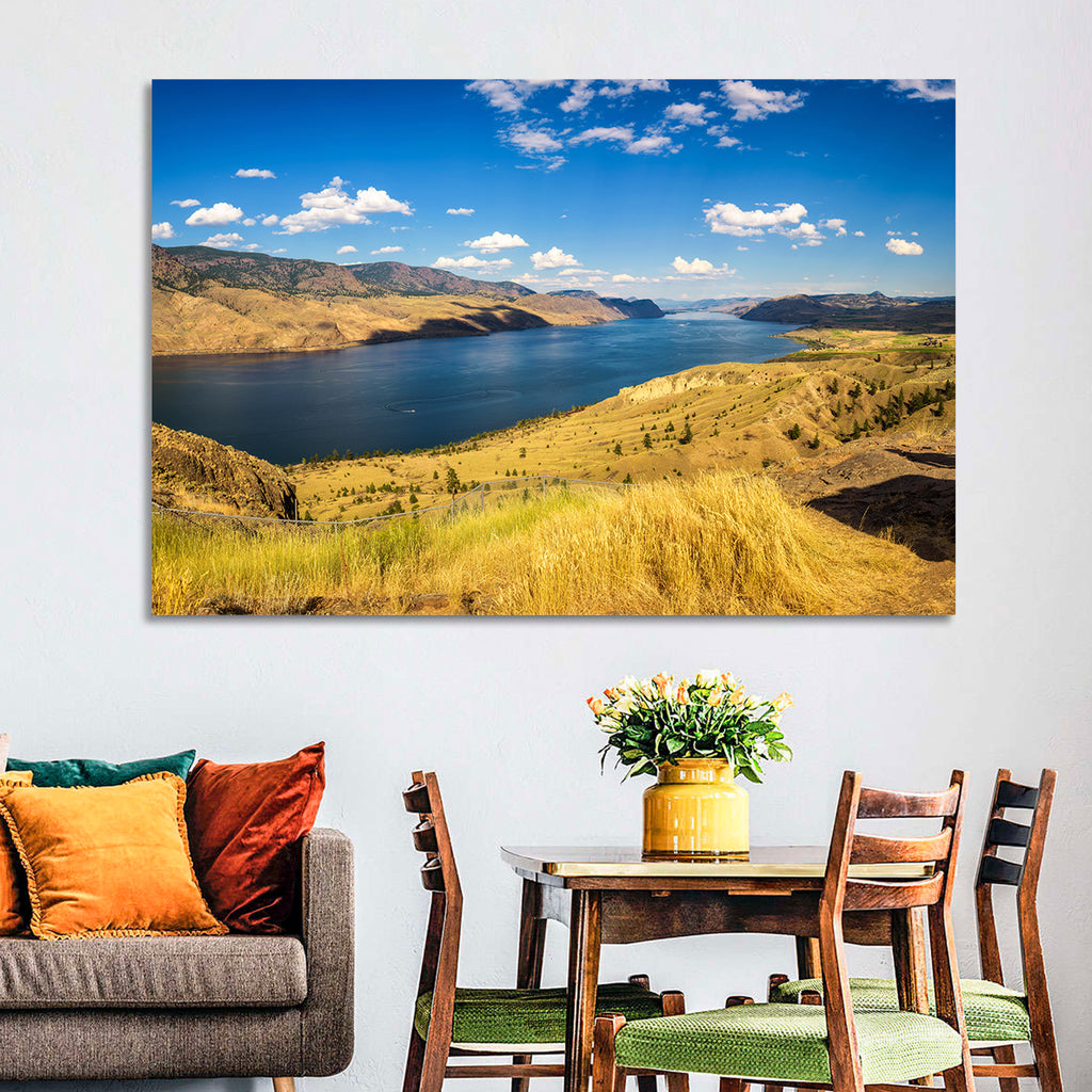 Golden Grass at Kamloops Lake Wall Art