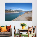 Mount Aeolus Over Athabasca Riverbank Wall Art