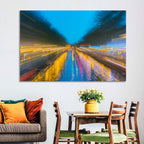 Canal Reflections at Night Wall Art