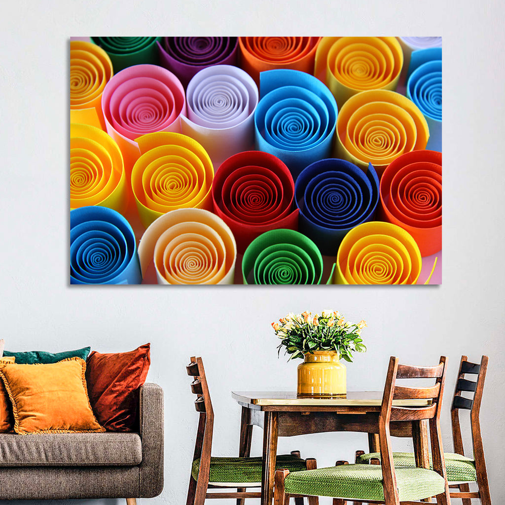 Quilled Color Spirals Wall Art