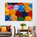 Quilled Color Spirals Wall Art