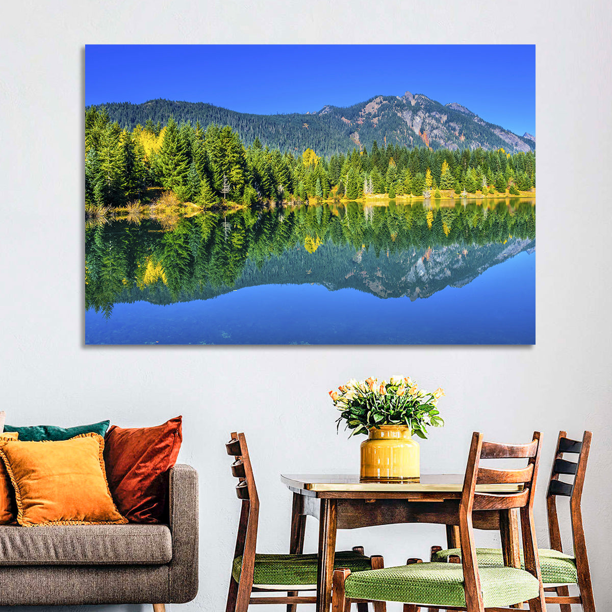 Autumn at Gold Lake Wall Art in a room, landscape