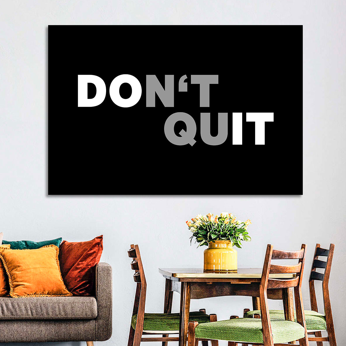 Don't Quit Minimalist Typography Wall Art