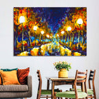 Autumn Evening Park Path Wall Art