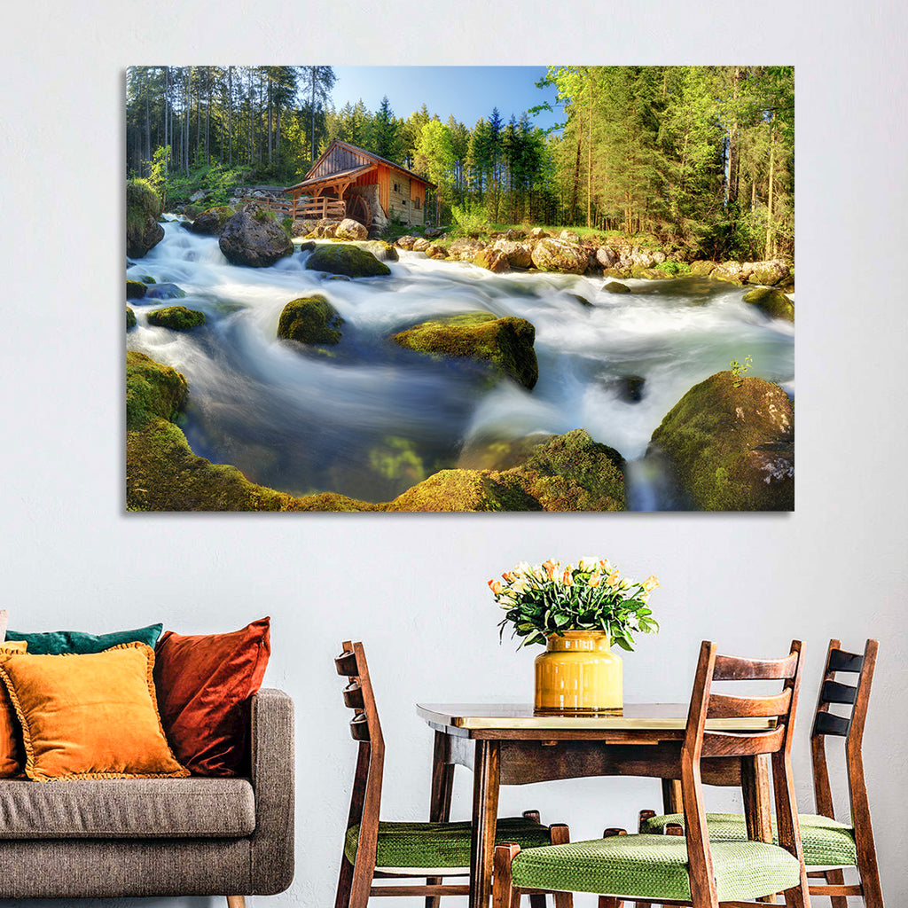 Salzburg Stream with Watermill Wall Art