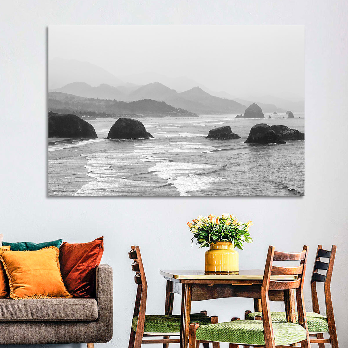 Haystack Rock, Cannon Beach Wall Art in a room, landscape