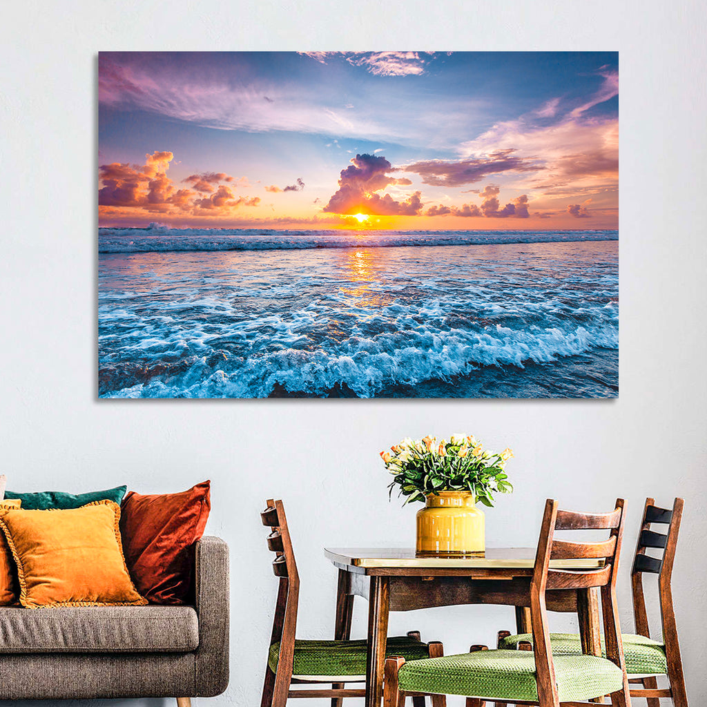 Sunburst Ocean Wave Wall Art