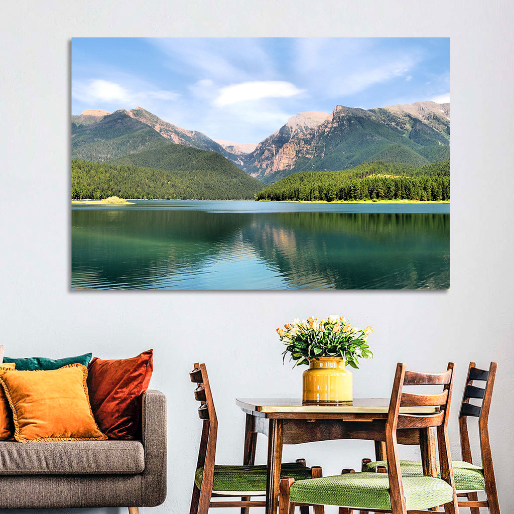Mission Mountain Lake Reflection Wall Art