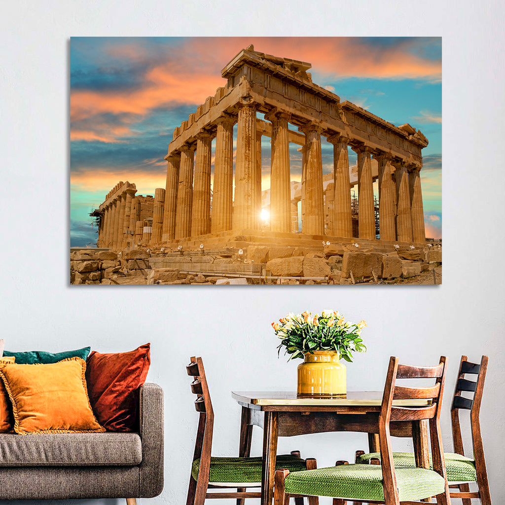 Parthenon at Sunset Wall Art