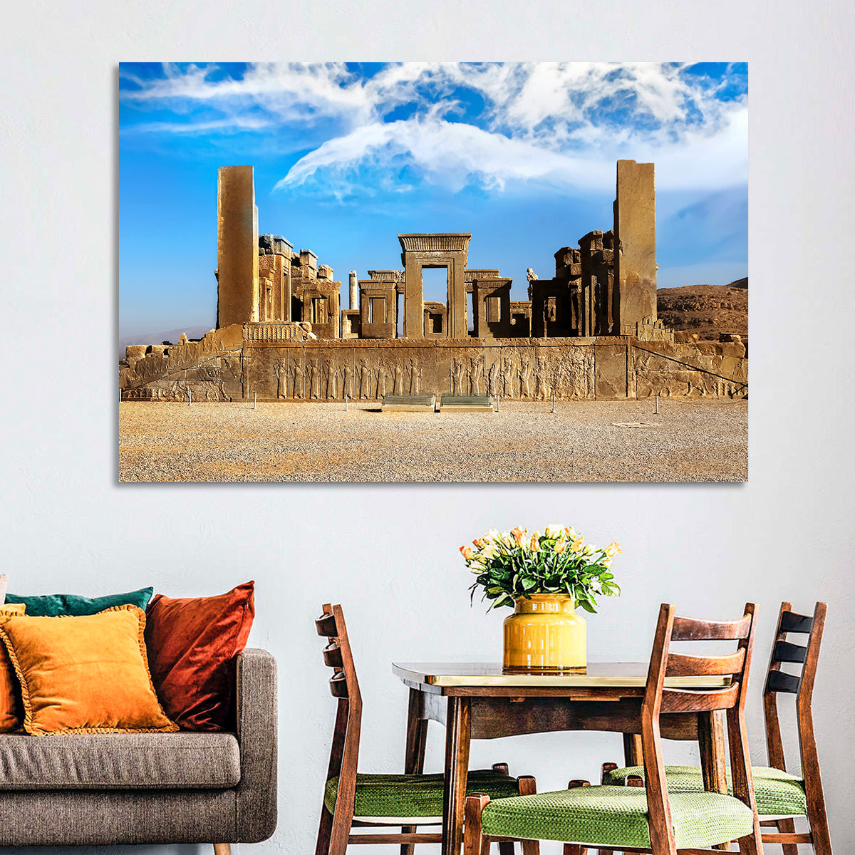 Tachara Palace, Persepolis Wall Art in a room, landscape