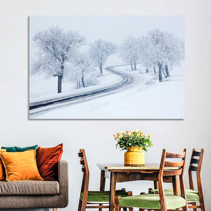 Cold Snowy Path Wall Art