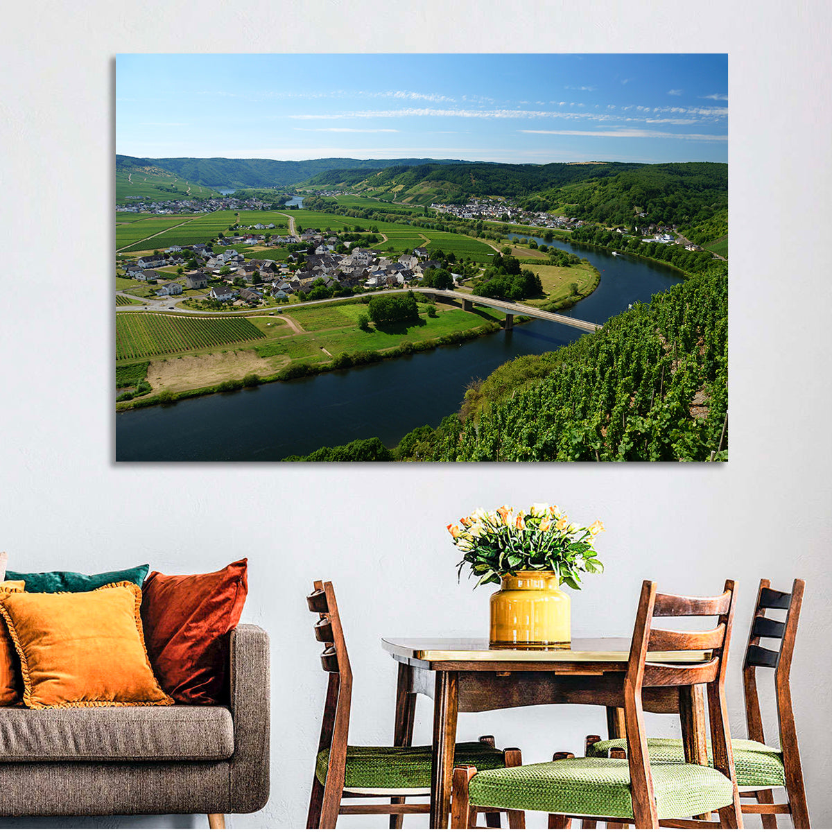 Piesport Moselle River View Wall Art