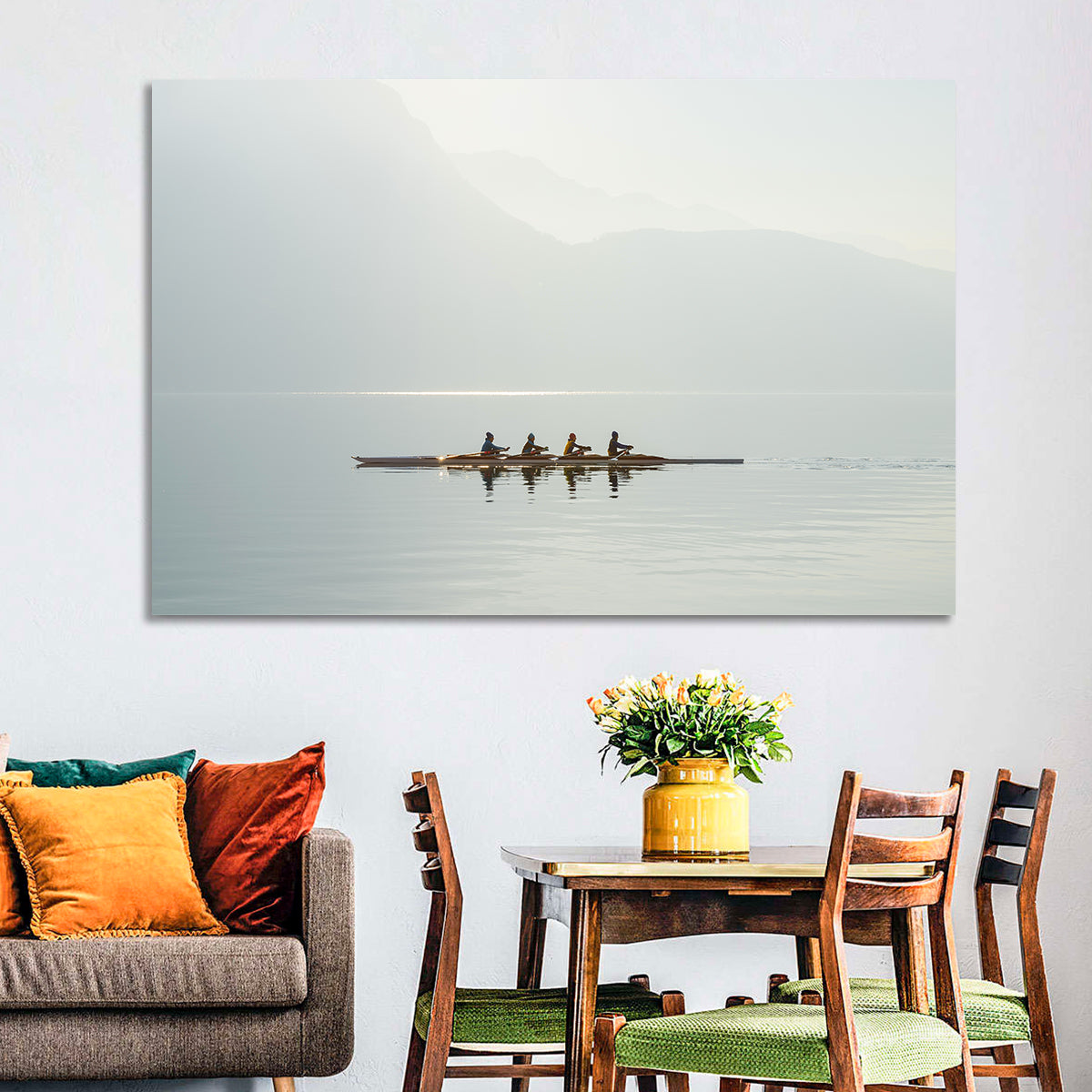 Four Rowers on Lake Lugano Wall Art
