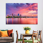 Little Rock Sunset Skyline Wall Art