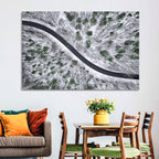 Snowy Forest Road Wall Art