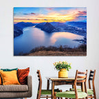 Sunset Over Lake Lugano Wall Art