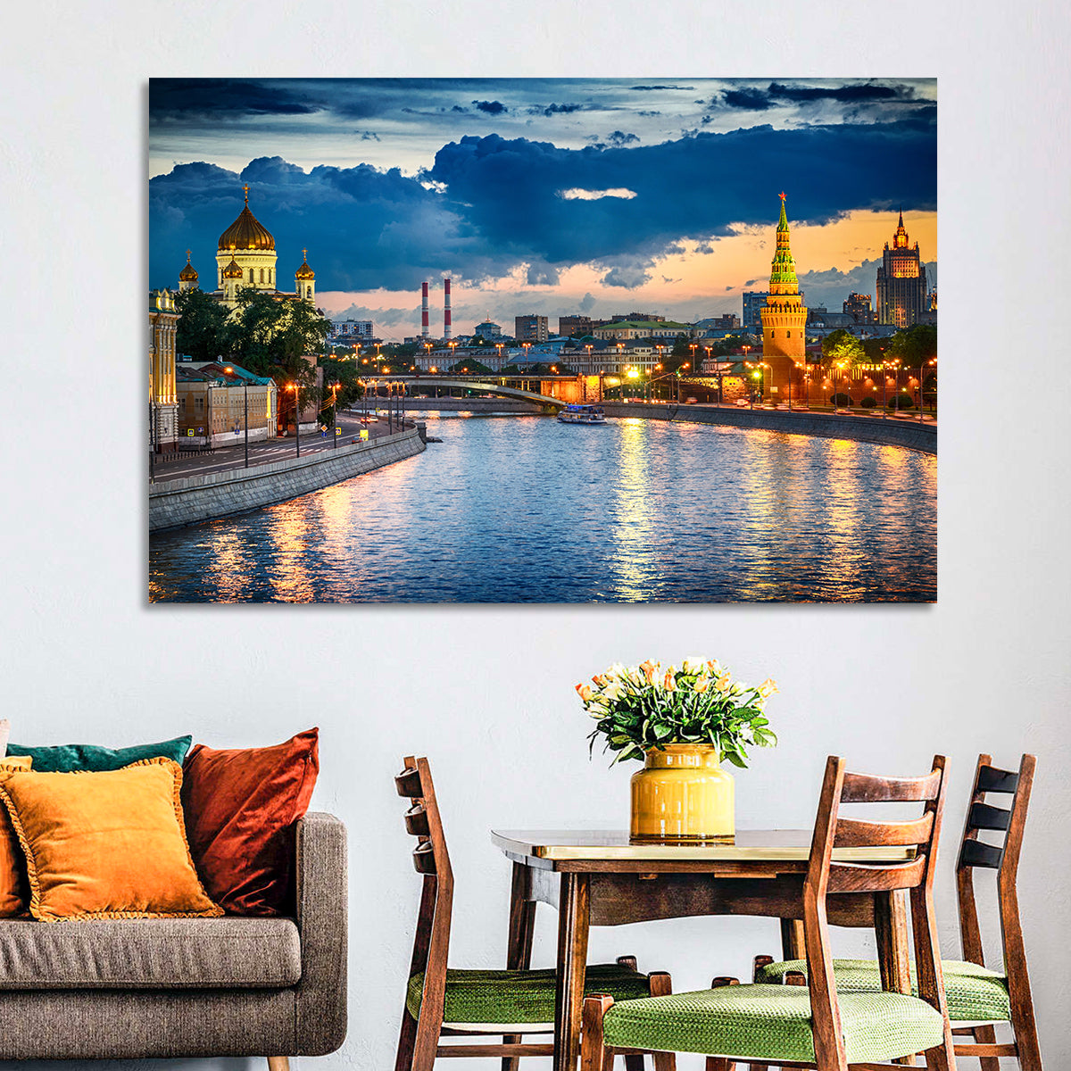 Kremlin on the Moskva River Wall Art