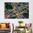 Expressway Junction at Dusk Wall Art