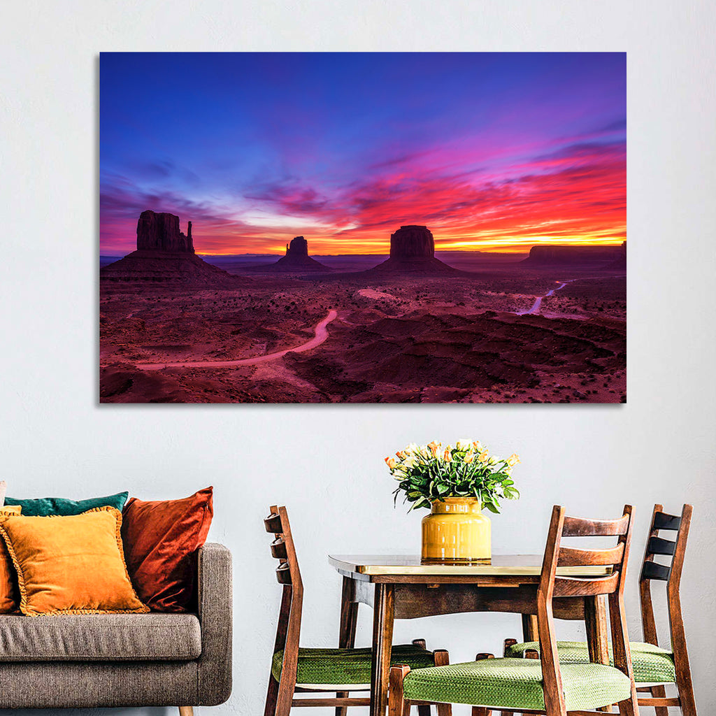 Monument Valley Arizona Sunset Wall Art