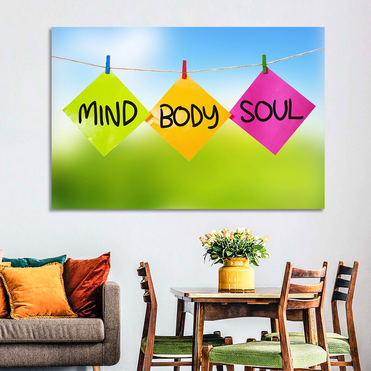 Mind Body Soul Paper Trio Wall Art