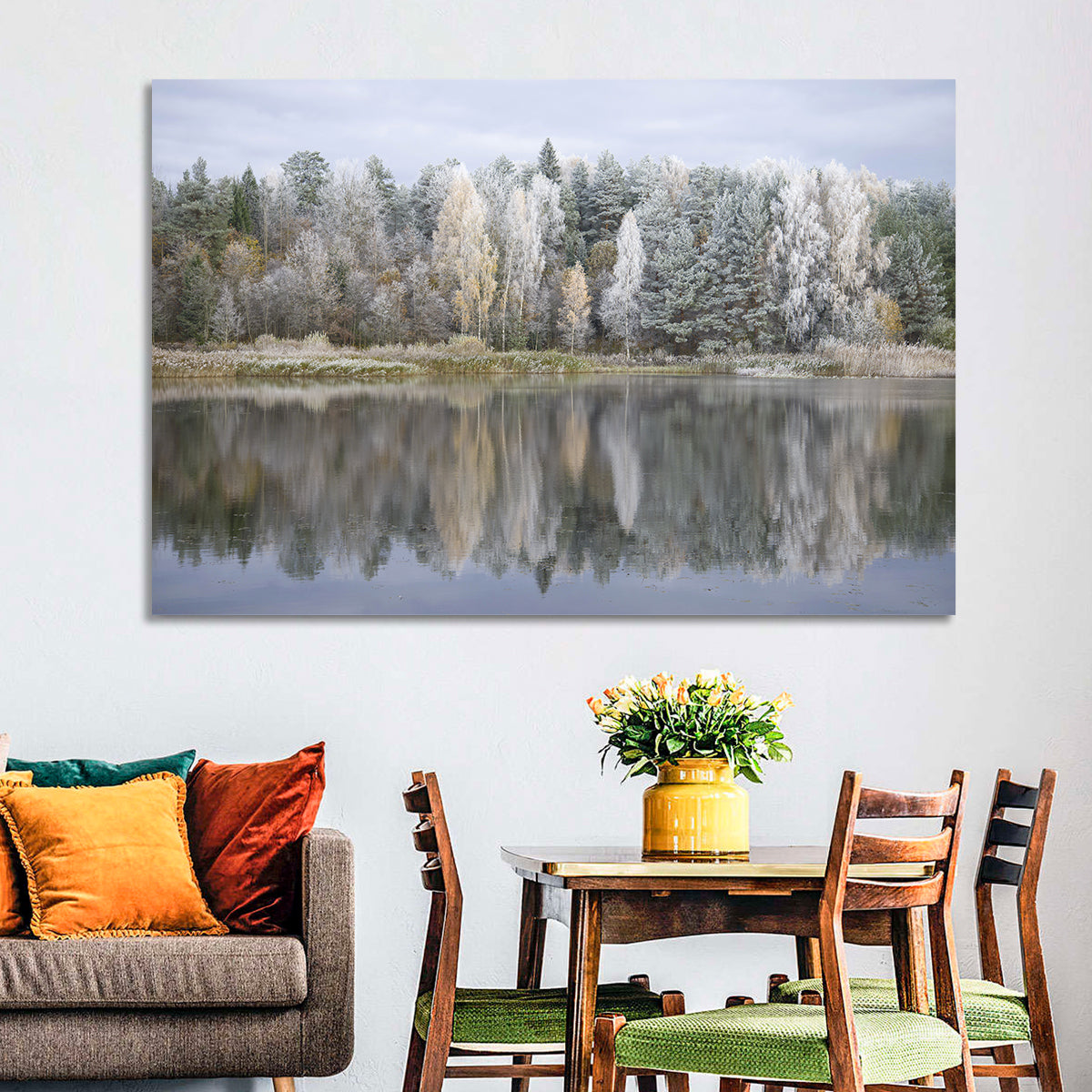 Pskov Region Forest Lake Wall Art in a room, landscape