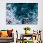 Aerial Swirling Ocean Waves Wall Art