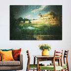 Făgăraș Fortress Moat Reflection Wall Art