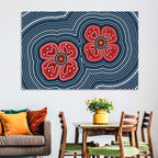 Aboriginal Poppy Duo Wall Art