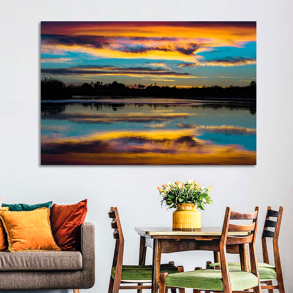 Colorado River Dusk Reflection Wall Art