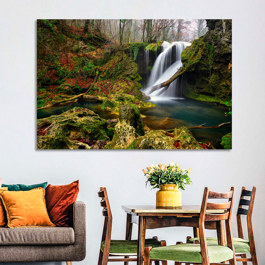 Cheile Nerei Mossy Waterfall Wall Art