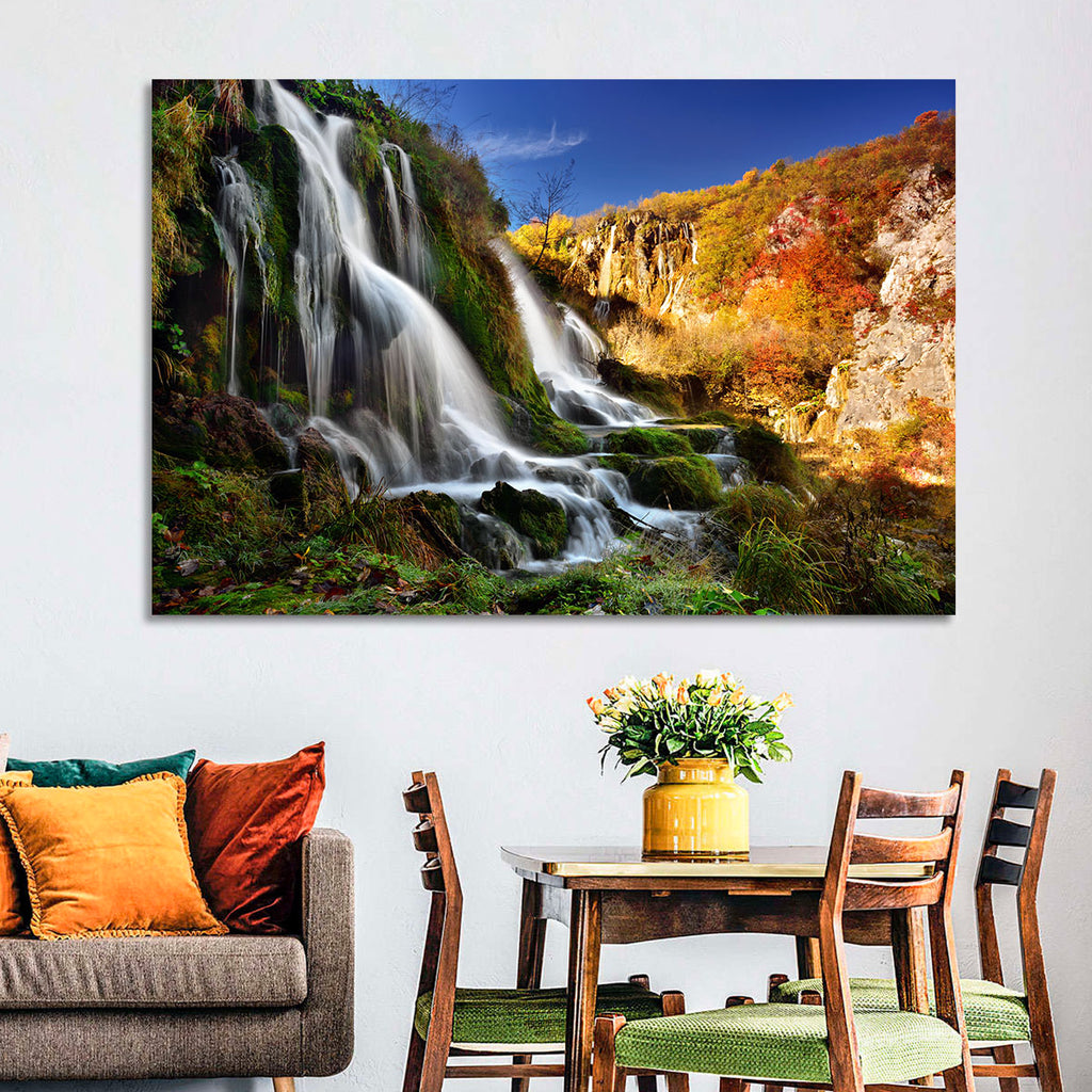 Plitvice Lakes Waterfall Wall Art