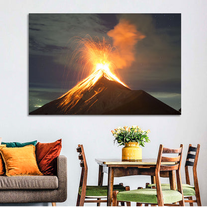 Volcano Explosion Wall Art