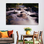 Truckee River Sunlit Rocks Wall Art