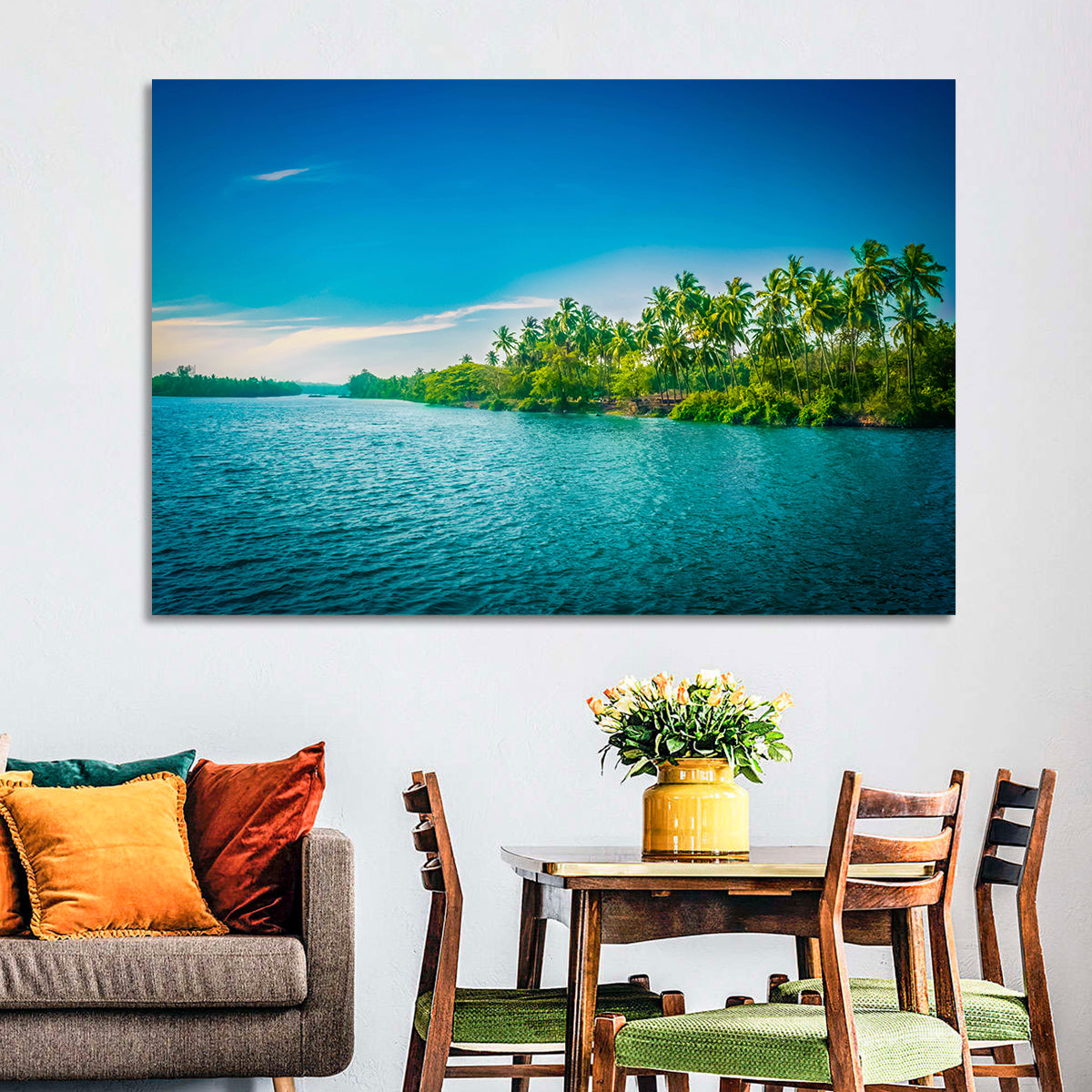 Tropical River in India Wall Art