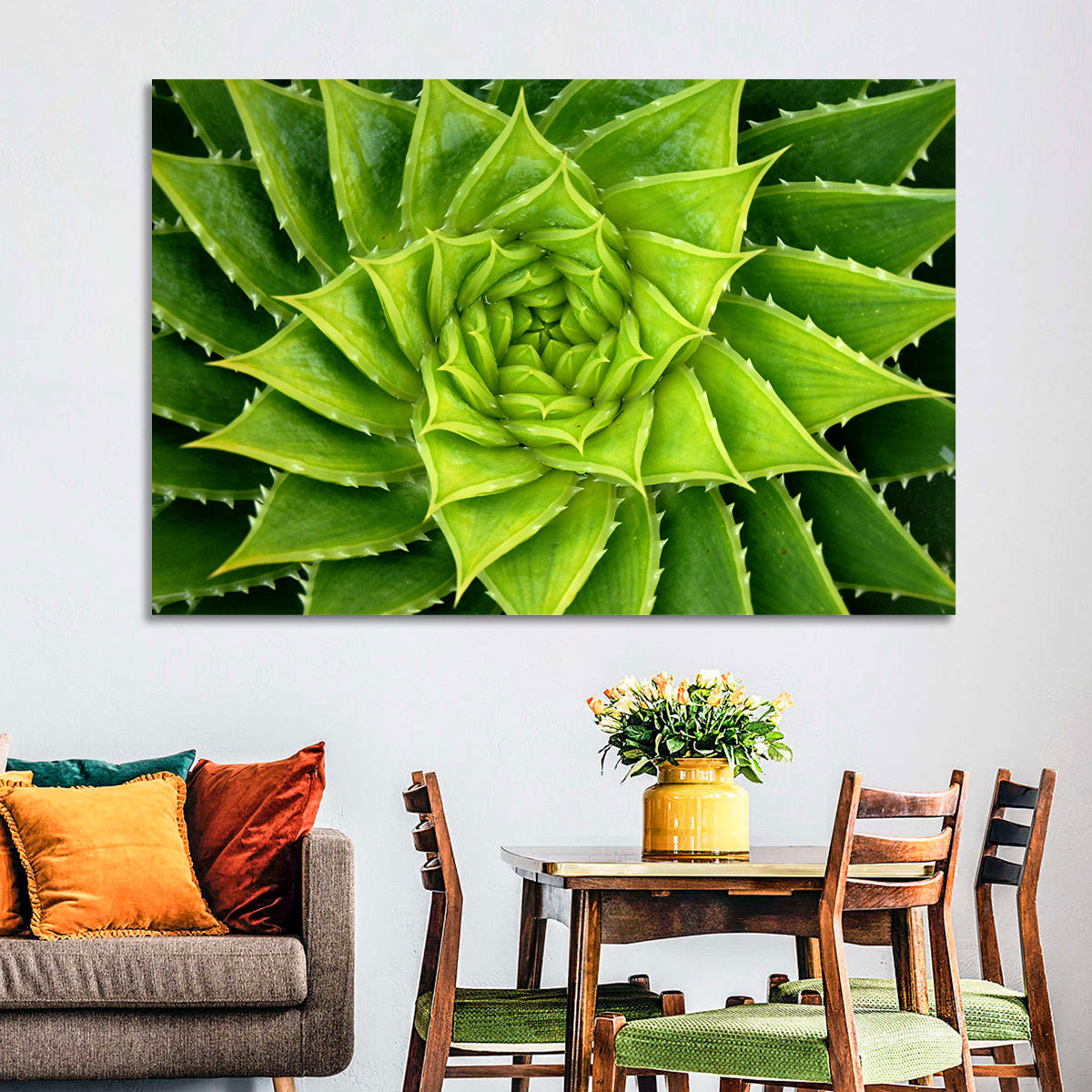 Spiral Aloe Succulent Wall Art