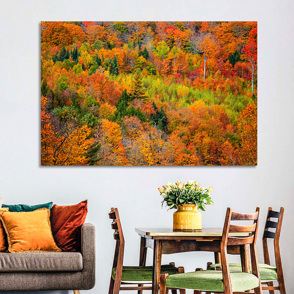 Vermont Autumn Mountain Forest Wall Art